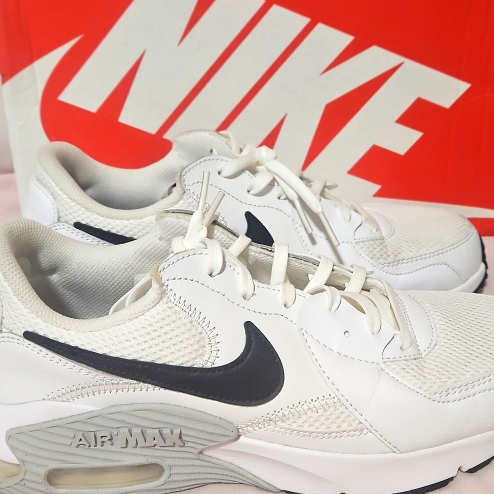 White and Black Nike Air Max Excee; size 8.5; women's